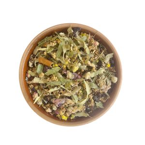 Mutters Tee - Eine Mischung aus Linde, Fenchel, goldenem Gras, Stockrosen, Hagebutten und Isparta-Rosen, die entwickelt wurde, um Linderung bei menstruellen Schmerzen zu bieten, Wechseljahresbeschwerden zu erleichtern und die Milchsekretion für stillende Mütter zu steigern.