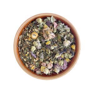 Minze- und Zitronentee - Eine erfrischende Mischung aus Heilminze, Himalaya-Moschusrose, Stockrosenrose, Zitronenscheiben, Orangenschale und Heilsalbei. Türkischer Kräutertee von TonTea.