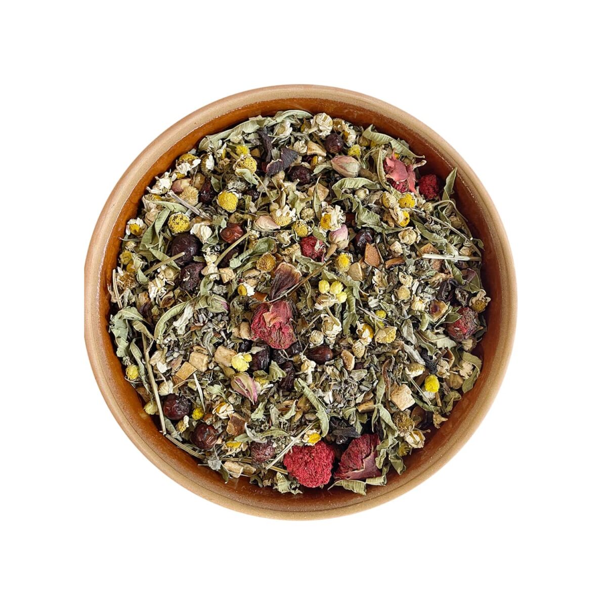 RLX Anti-Stress Tea - A soothing blend of golden grass, Turkish Melissa, lemon balm, Isparta rose, orange peel, chamomile, lavender, and rosehip. Turkish Herbal Tea by TonTea.